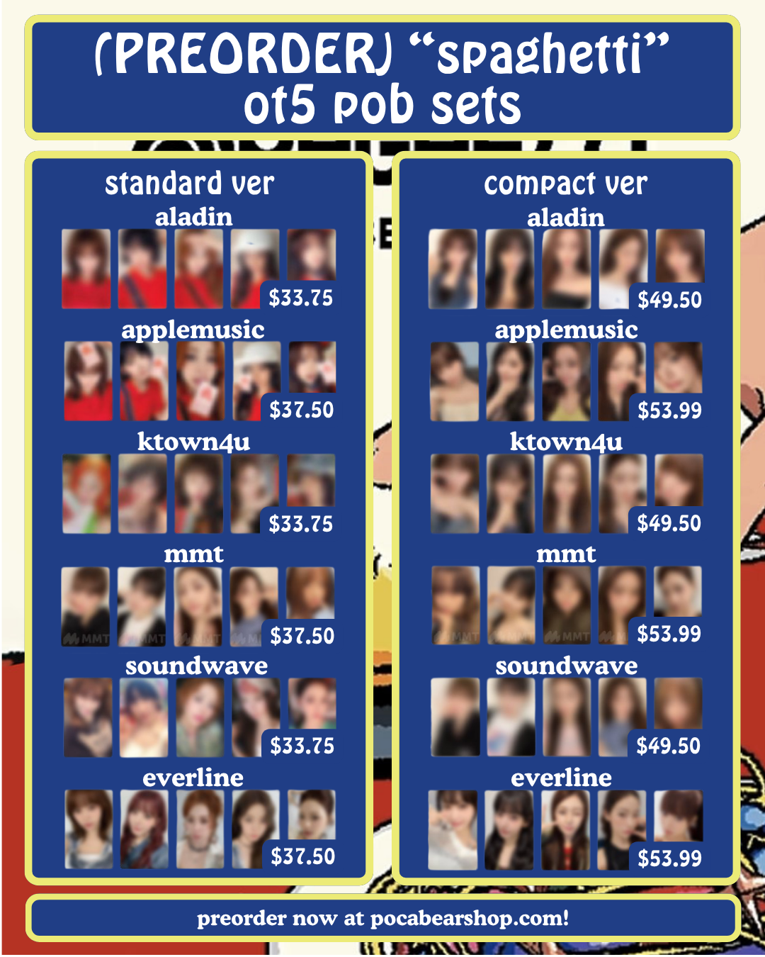 (PREORDER) "spaghetti" ot5 pob sets