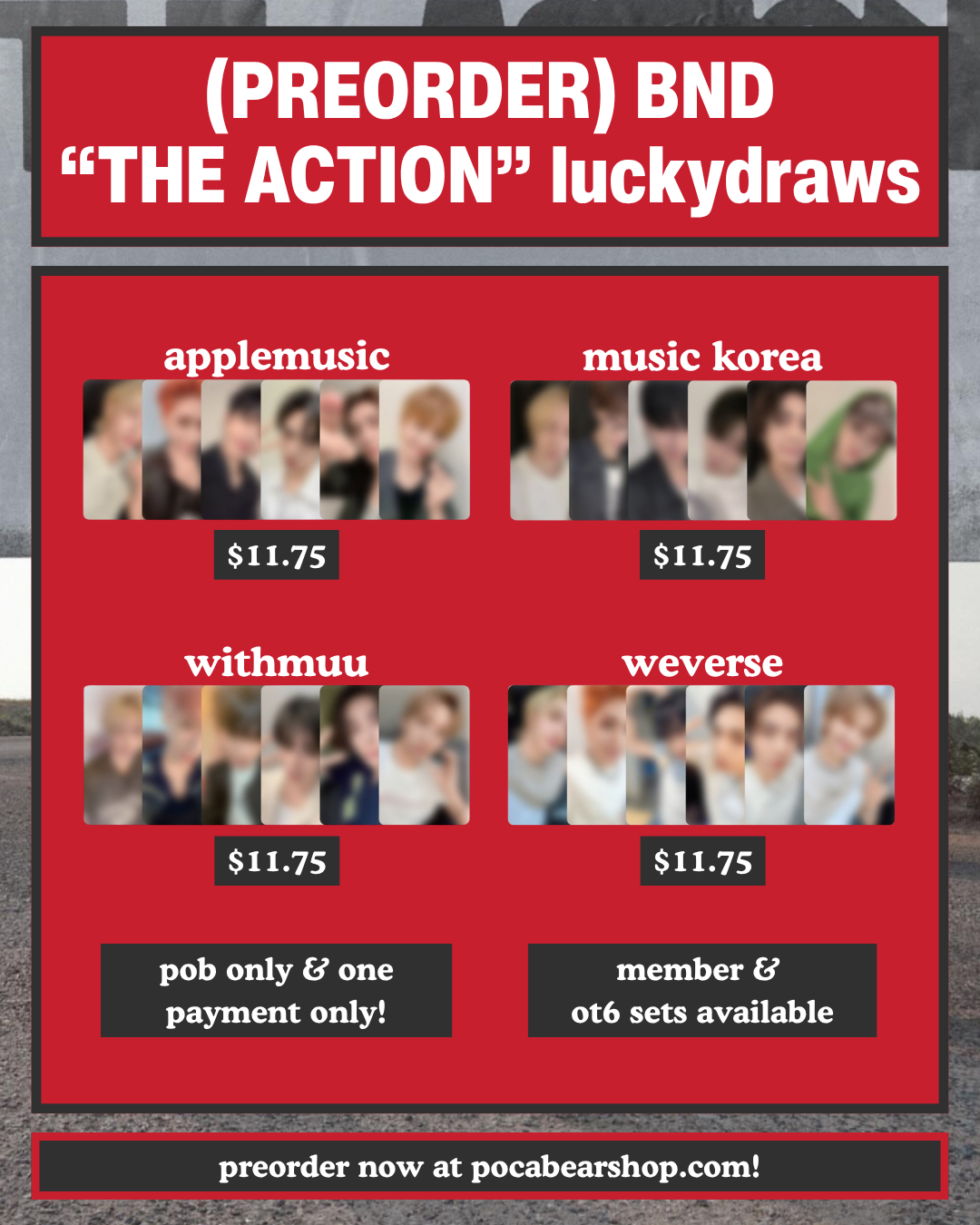 (PREORDER) "the action" luckydraws