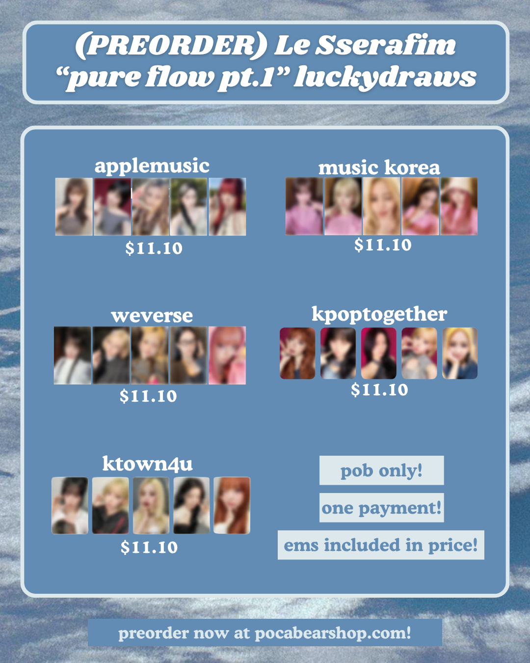 (PREORDER) "pure flow pt.1" luckydraws