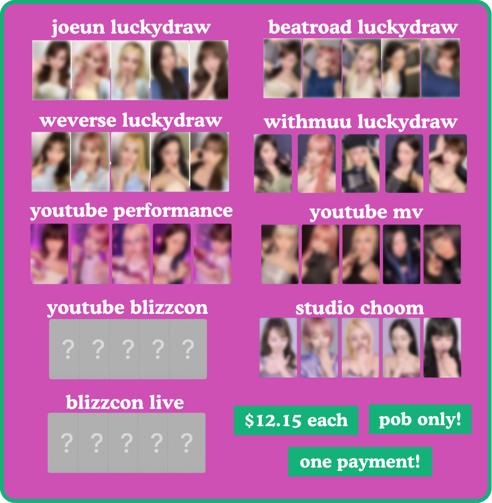 (PREORDER) "made my night" luckydraws & benefits