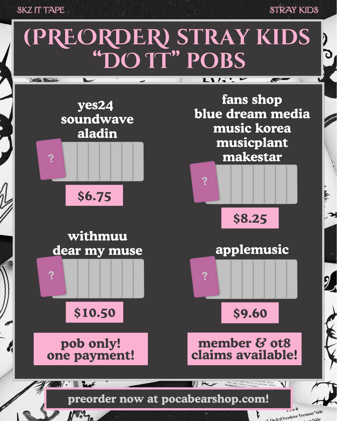 (PREORDER) stray kids "do it" pobs