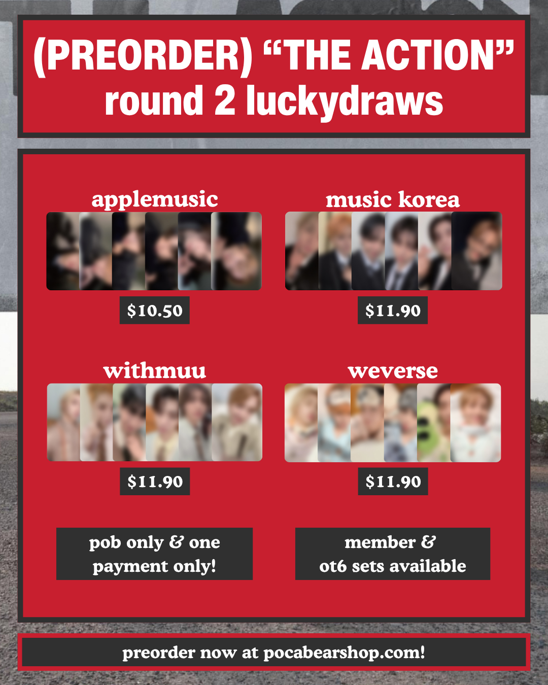 (PREORDER) "the action" round 2 luckydraws