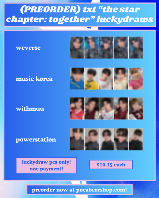 (PREORDER) "tsc: together" luckydraws