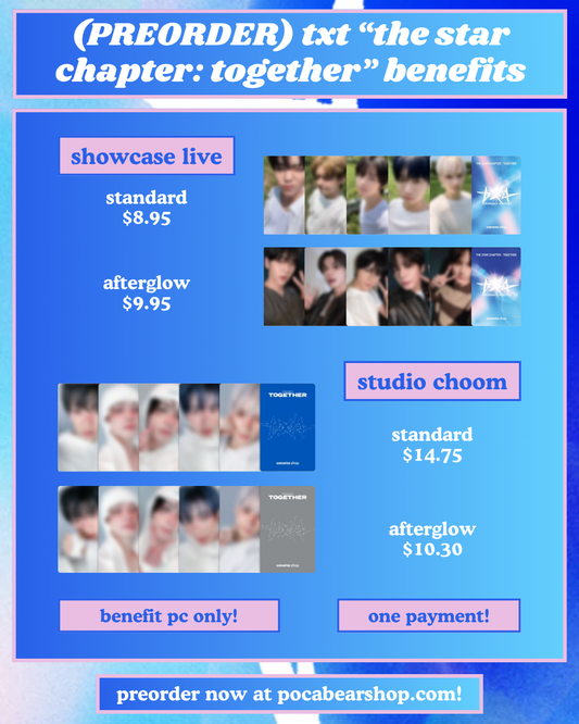(PREORDER) "tsc: together" showcase & studio chooom benefits