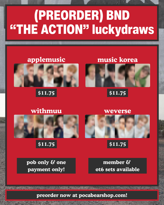 (PREORDER) "the action" luckydraws