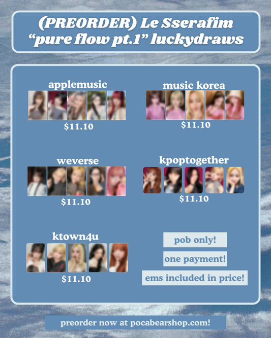 (PREORDER) "pure flow pt.1" luckydraws