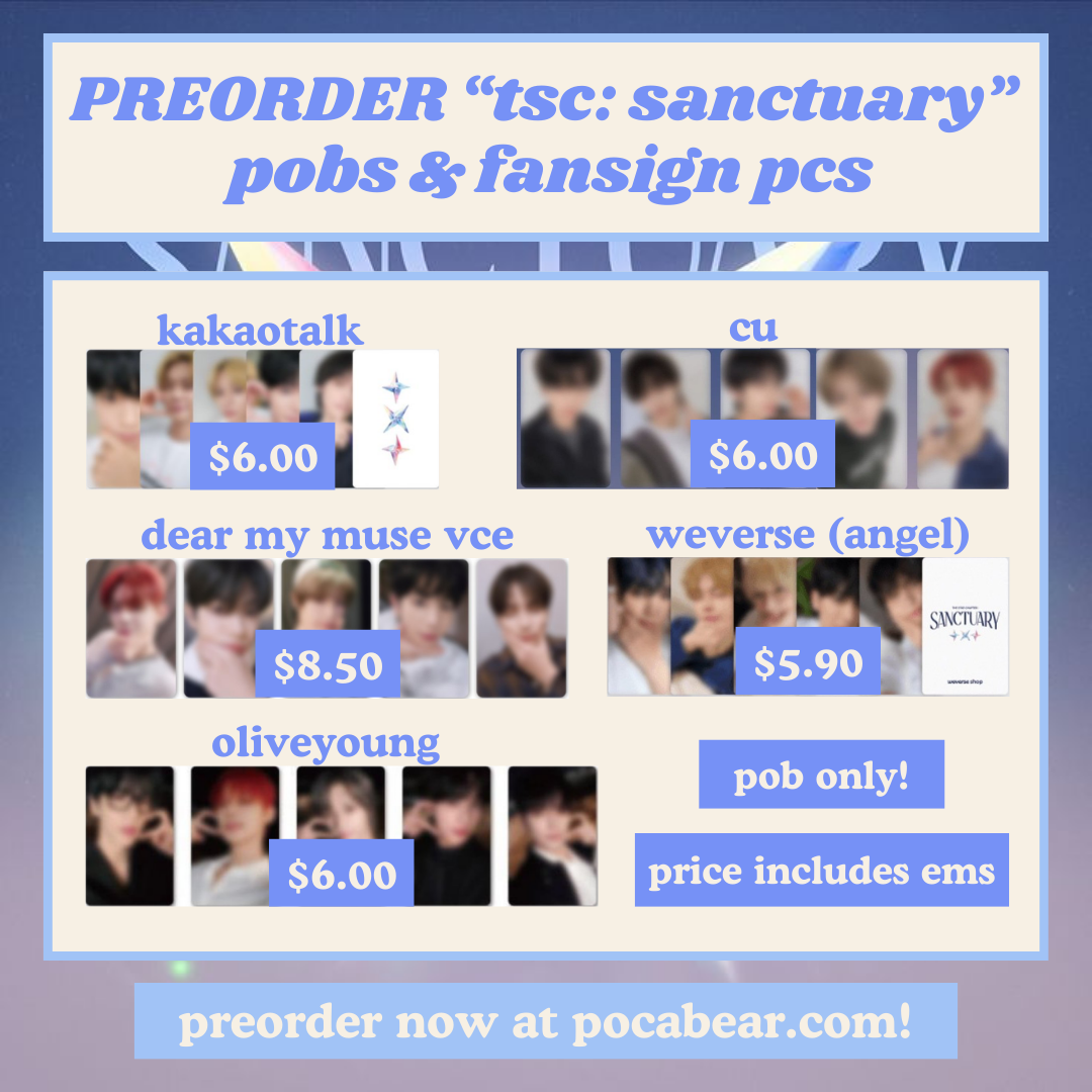 (PREORDER) "tsc: sanctuary" pob & fansign pcs