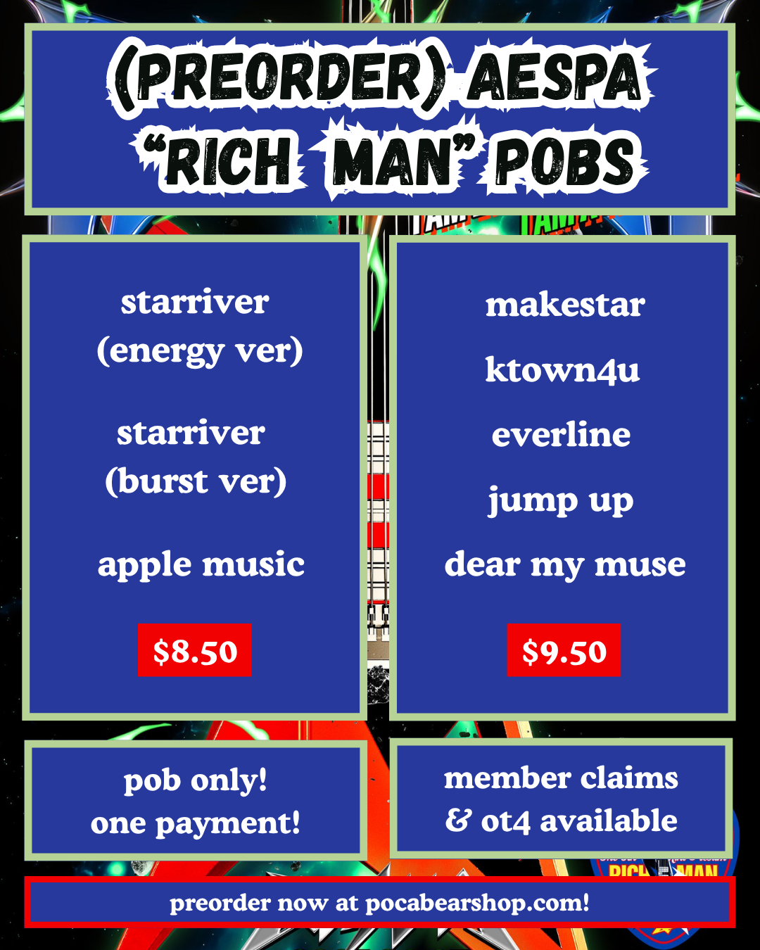 (PREORDER) "rich man" pobs