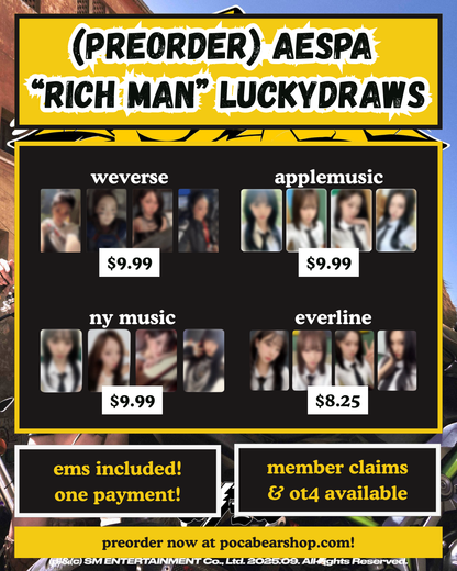 (PREORDER) "rich man" luckydraws