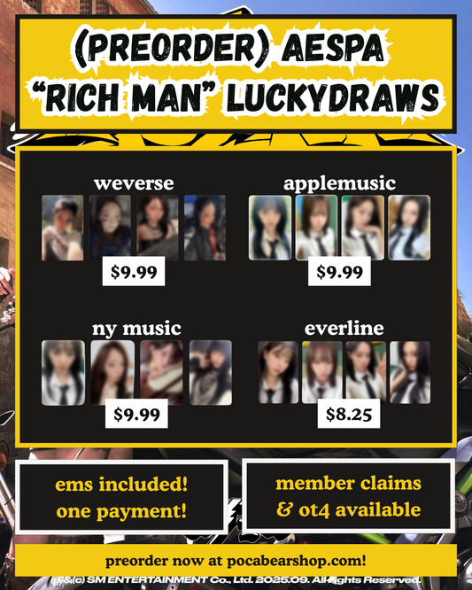 (PREORDER) "rich man" luckydraws