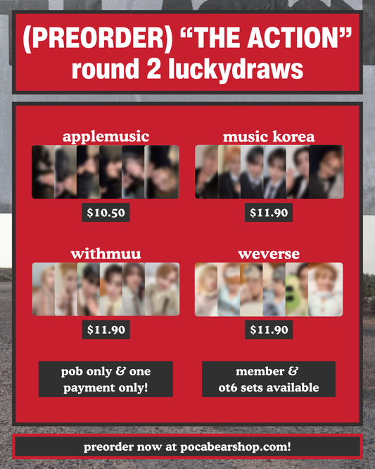 (PREORDER) "the action" round 2 luckydraws